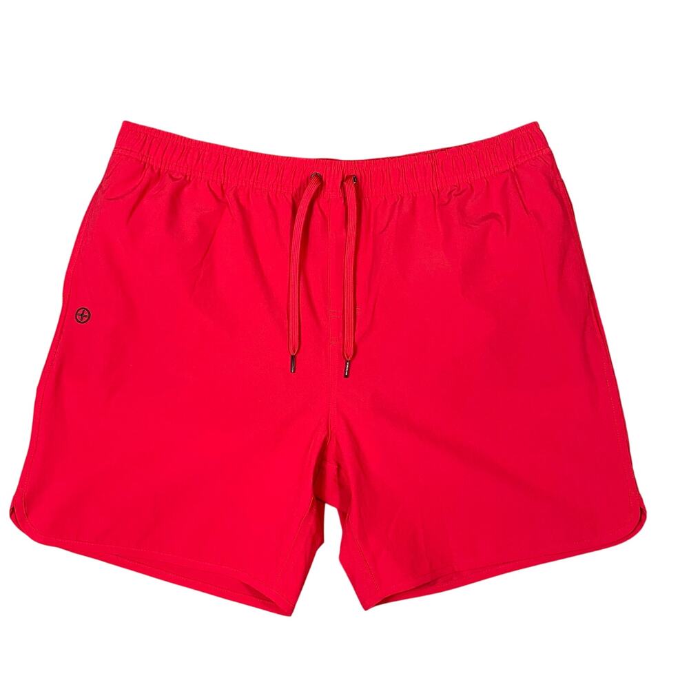 Watermen Earn Your Salt‎ Red Swim Trunks Board Shorts 3XL Stretch Drawstring